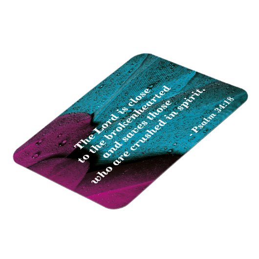 Bibel Verse Psalm 34:18 Brokenherzted Magnet (Linke Seite)