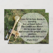 Bibel Verse Psalm 95:6-7 Lass US-Gebet Postkarte (Vorne/Hinten)