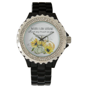 Bibel Verse Psalm Sonnenblumenbeobachtung Armbanduhr