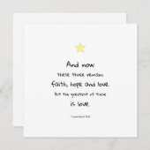 Bibel Verse Quote 1 Korinther 13:13 Karte (Vorne/Hinten)