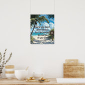 Bibel Verse Quote Beach Individuelle Name Poster (Küche)