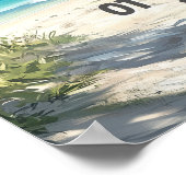 Bibel Verse Quote Beach Individuelle Name Poster (Ecke)