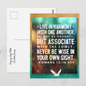 Bibel Verse Römer 12:16 Postkarte (Vorne/Hinten)