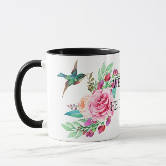 Bibel Verse Rosa Rosenvogel Tasse (Links)