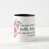 Bibel Verse Rosa Rosenvogel Tasse (Zentrum)