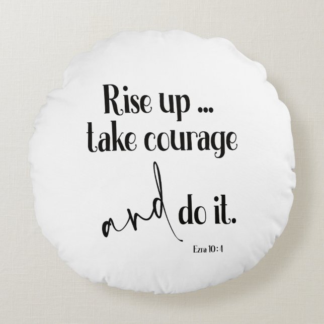 Bibel Verse Rundkissen Rundes Kissen (Vorderseite)