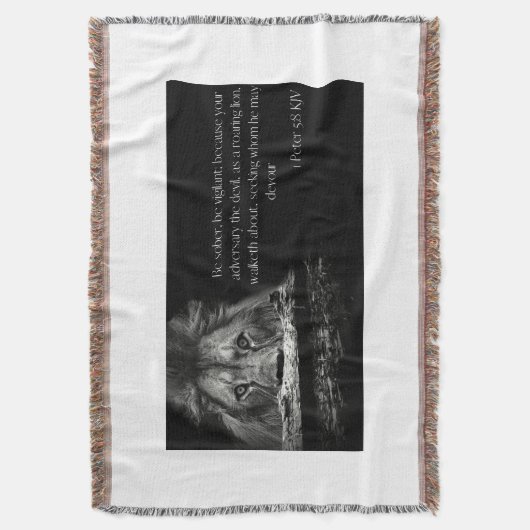 Bibel Verse Scripting 1 Peter 5:8 KJV Decke (Vorderseite Vertikal)