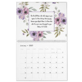 Bibel Verse Scripting Aquarellfarben Monatlich Kalender (Jan 2027)