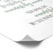 Bibel Verse Scripting Wall Art Green Eukalyptus Poster (Ecke)