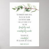 Bibel Verse Scripting Wall Art Green Eukalyptus Poster (Vorne)