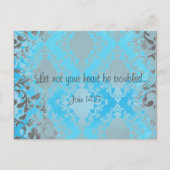 Bibel Verse Scripture Ließ nicht Ihr Herz Postkarte (Vorderseite)