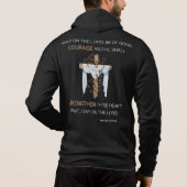 Bibel Verse Scripture Psalm 27:14 Vollzip Männer's Hoodie (Rückseite)