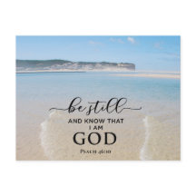 Bibel Verse Sei still und ich bin Gott Postcard