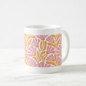 Bibel Verse Senf Rosa Blumenzitat Kaffeetasse (VorderseiteRechts)