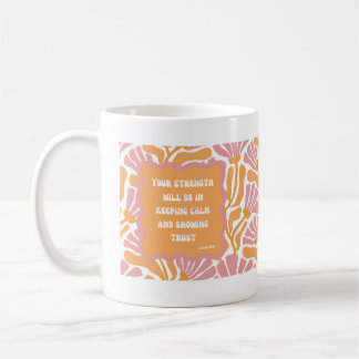 Bibel Verse Senf Rosa Blumenzitat Kaffeetasse