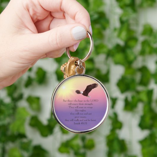 Bibel Verse-Soar mit Flügeln als Adler-Schlüsselan Schlüsselanhänger (Hand)