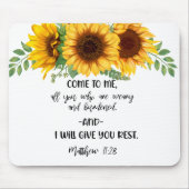 Bibel Verse Sonnenblumen-Maus-Pad Mousepad (Vorne)