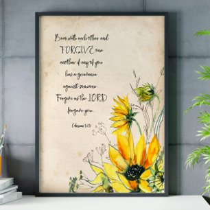 Bibel Verse Sonnenblumen Schrift Wall Art Poster