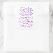 Bibel Verse Sticker Joshua 1:9 (Tasche)