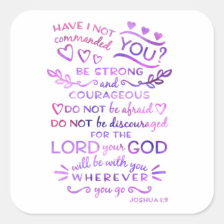 Bibel Verse Sticker Joshua 1:9