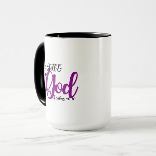 Bibel Verse Tasse - Psalm 46:10 (Vorderseite Links)