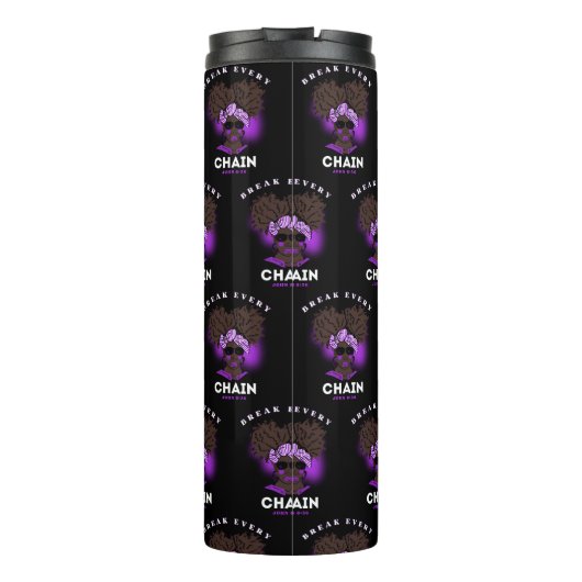 Bibel Verse Thermal Tumbler für schwarze Frauen Thermosbecher (Rückseite)