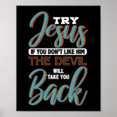 Bibel Verse Versuch Jesus Gott Poster (Vorne)