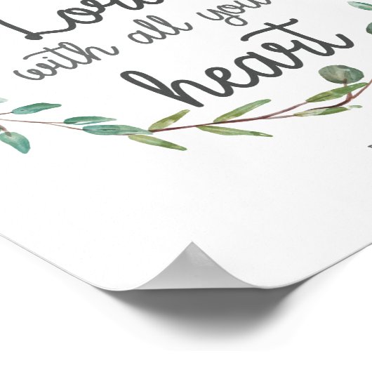 Bibel Verse Vertrauen in den Herrn mit all eurem H Poster (Ecke)