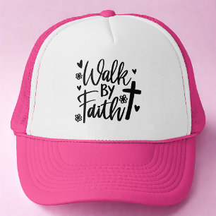 Bibel Verse Walk by Faith Trucker Hat Truckerkappe