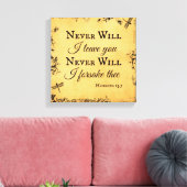 Bibel Verse werde ich dir nie verlassen Leinwanddruck (Insitu (Wohnzimmer))