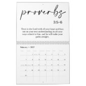 Bibel Verse Zwei Seiten Medium Weißer Kalender (Feb 2027)