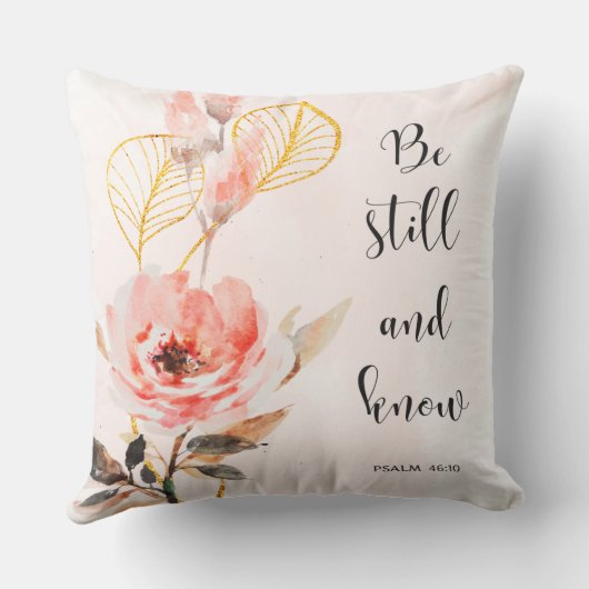 Bibel Verses Blumensalm 46 Kissen (Rückseite)