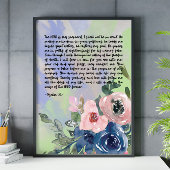 Bibel Verses Blumenwall Art Poster