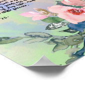 Bibel Verses Blumenwall Art Poster (Ecke)