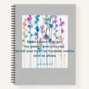 Bibel Verses Komfort helle Blume in Aquarell Notizblock