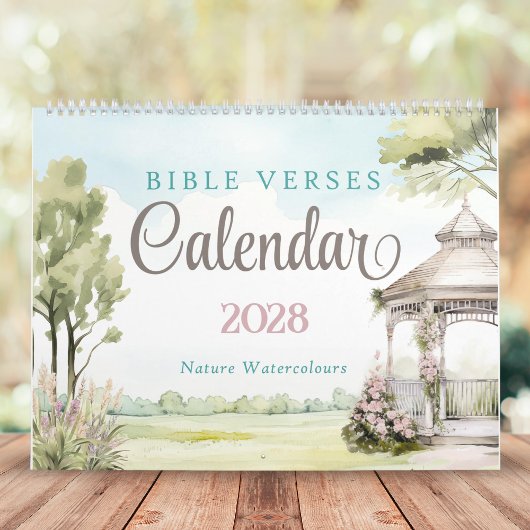 Bibel Verses Schöne Natur Wasserfarbenkalender Kalender
