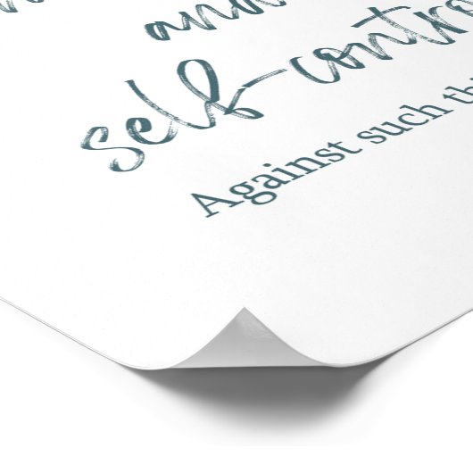 Bibel Versgalaten Blätter Schrift Poster (Ecke)