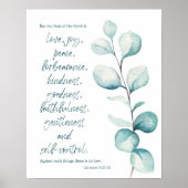 Bibel Versgalaten Blätter Schrift Poster (Vorne)