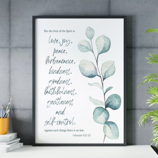 Bibel Versgalaten Blätter Schrift Poster