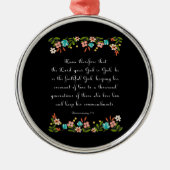 Bibel versifiziert Kunst - Deuteronomy 7:9 Silbernes Ornament (Vorne)