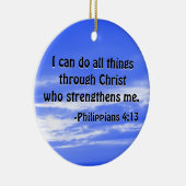 Bibel-Versphilippians-4:13 christlicher Scripture Keramikornament (Rechts)