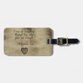 Bibel-Versphilippians-4:13 Gepäckanhänger (Vorderseite horizontal)