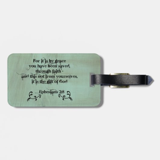 Bibel-Versphilippians-4:13 Gepäckanhänger (Rückseite horizontal)