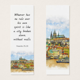 Bibel Wasserfarbe Altstadt Lesezeichen