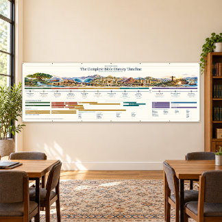Bibel-Zeitstrahl - Heritage Ivory - 12 x 4 ft Banner