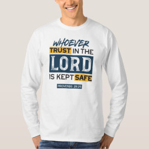 Bibel-Zitat Kunst - Sprüche 29,25 Vertrauen in Got T-Shirt