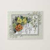 Bibel-Zitat mit Blumen Puzzle (Horizontal)