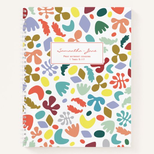 Bibel Zitat Modernes Design Benennt Prayer Journal Notizblock (Vorderseite)