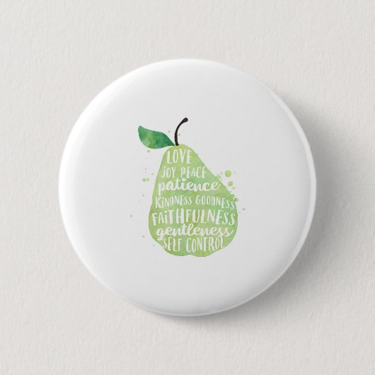 Bibel Zitat Religiöse grüne Birne Button (Vorderseite)