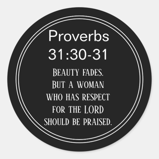 Bibel zitiert Schrift Versworren Konferenz Runder Aufkleber (Vorderseite)